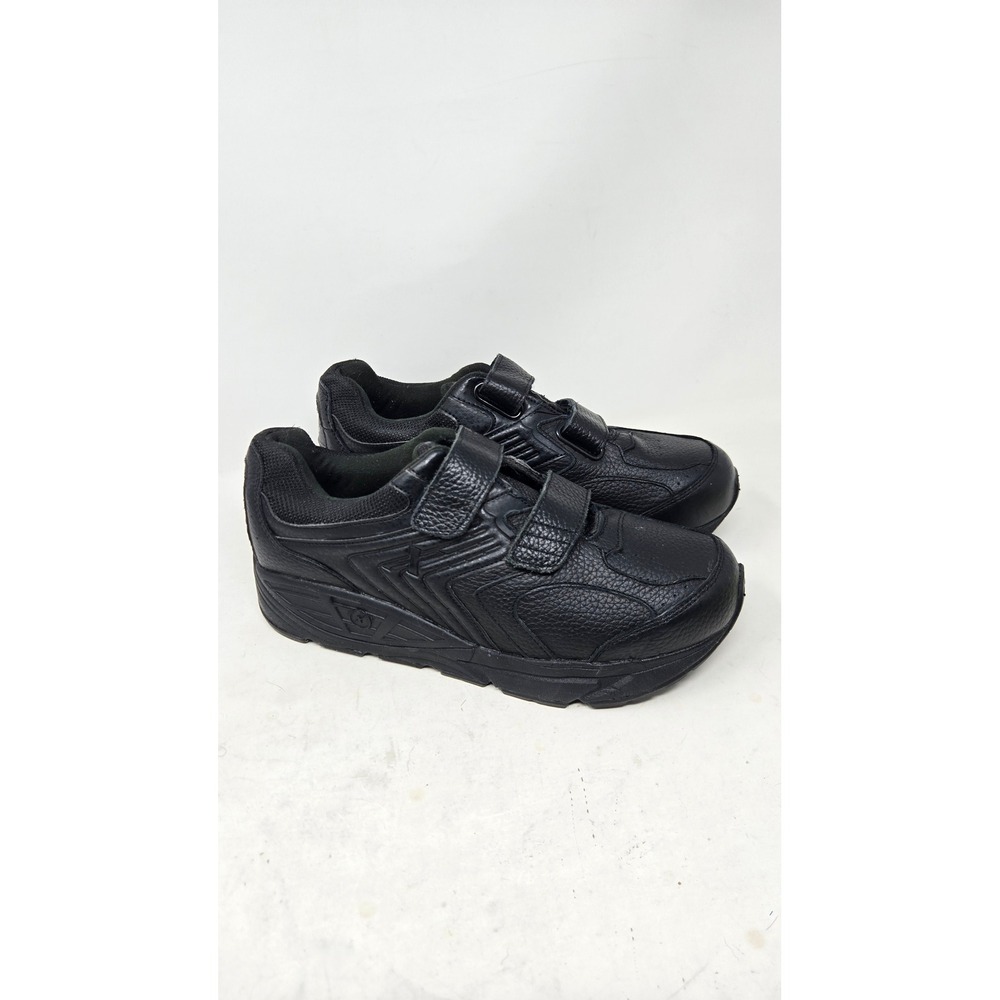 Xelero Matrix Mens Black Leather Hook & Loop Walking Shoe Orthotic Comfort Sz 12